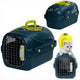 Peluvio safy katten vervoersbox – reismand -draagtas voor katten tot 5 kg – lichtgewicht inklapbaar – stevige pp-behuizing metalen deur – goede ventilatie – uitneembaar rooster water- voerbakje – veilig comfortabel onderweg