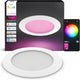 Philips hue dunne led inbouwspot - badkamerverlichting - gu10 fitting - bevat 1 inbouwspot - aanpasbaar wit en gekleurd licht - wit - ip44: spatwaterdicht - ø: 170mm - slimme verlichting