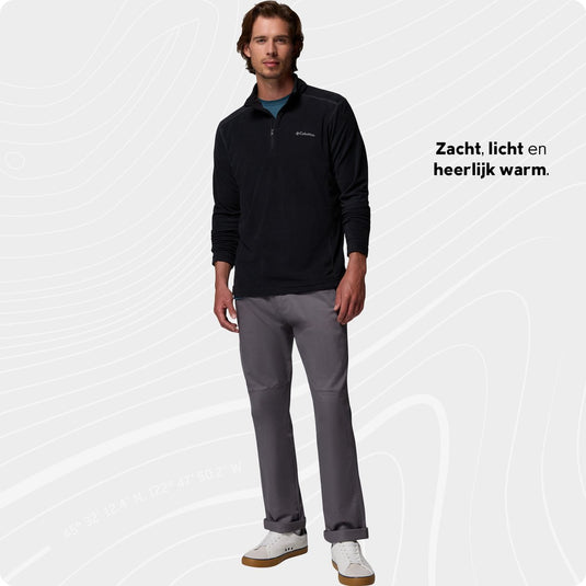 Columbia klamath range™ ii half zip fleecetrui - outdoortrui - fleece trui - heren - maat l - zwart