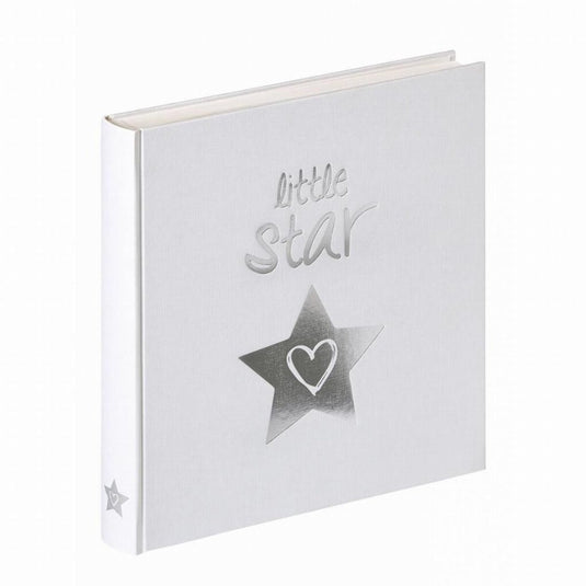 Walther uk-206 little star - babyalbum - formaat 28x30,5 cm - wit met zilveren folie opdruk