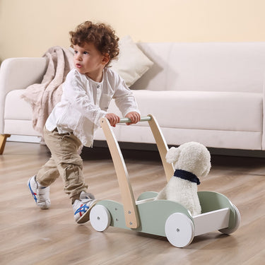 Polarb - houten looptrainer - - loopwagens - mint
