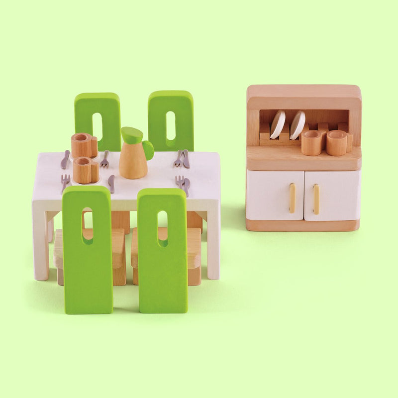 Afbeelding laden in galerijviewer, Hape poppenhuis eetkamer
