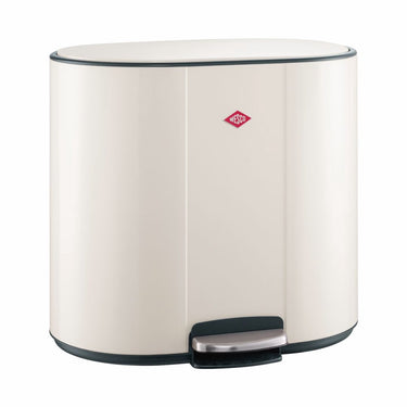 Wesco multicollector 3 prullenbak afvalscheiding (1x25 liter, 2x12 liter) | 49 liter | metaal - mat zand | pedaalemmer met soft close en geurfilter