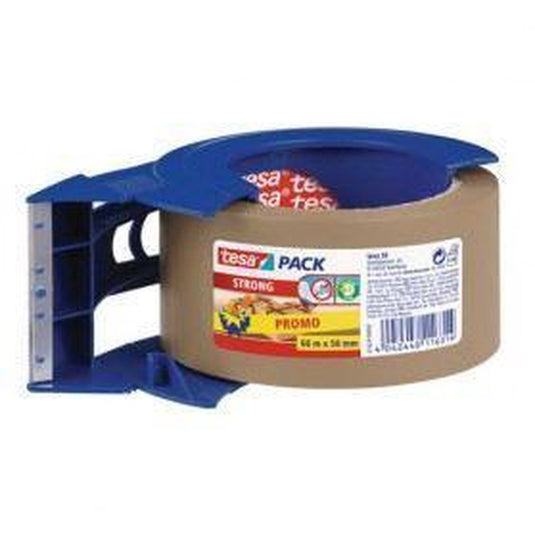 Tesa handafroller met tape - 66 m x 50 mm