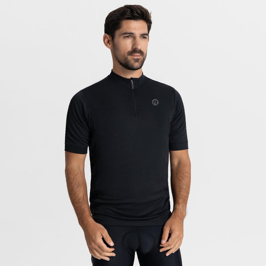 Rogelli core heren fietsshirt - lange mouw - lange rits - zwart
