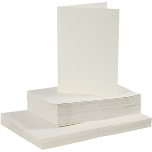 Creativ company kaarten en enveloppen off-white, 50 sets