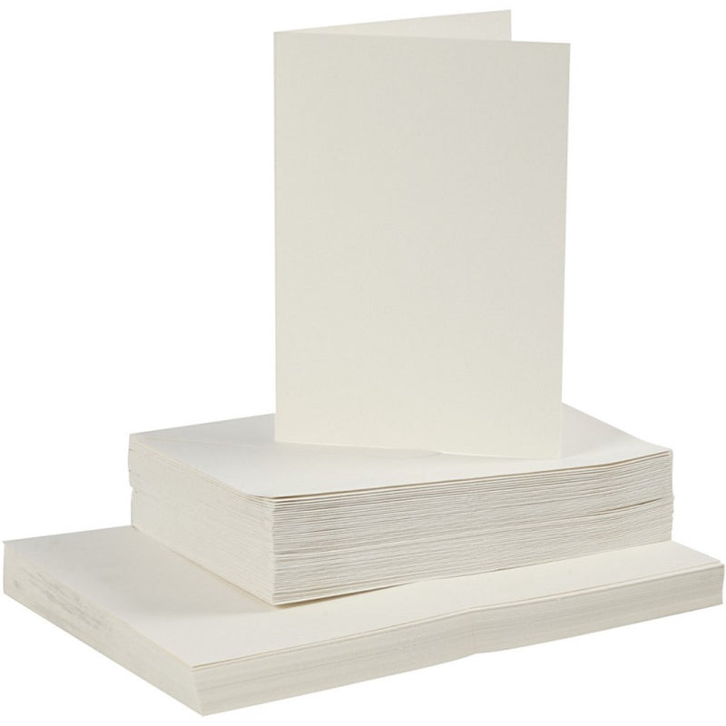 Afbeelding laden in galerijviewer, Creativ company kaarten en enveloppen off-white, 50 sets
