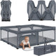 Lionelo florence easy fold xl – grondbox baby box 180×200 cm – extra grote box - snel opvouwbaar zonder montage – speelbox met zijopeningen met rits – ademend gaas – compact op te bergen – inclusief draagtas