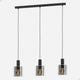 Eglo gorosiba - hanglamp - e27 - 85 cm - rookglas - zwart