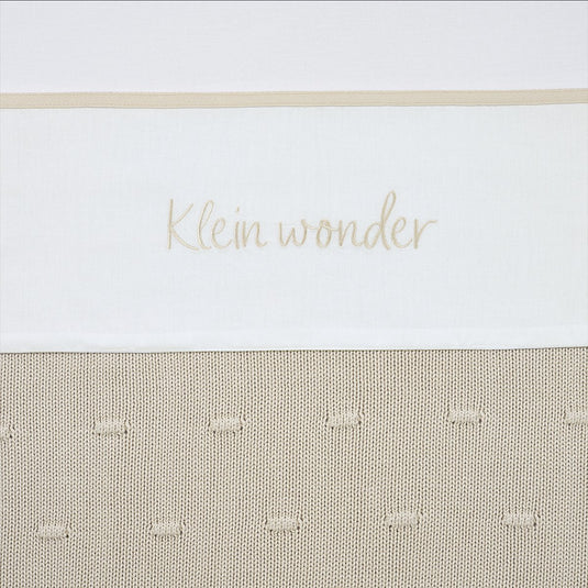 Meyco baby klein wonder ledikant laken - soft sand - 100x150cm - 0.3 tog