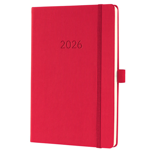 Sigel weekagenda 2026 conceptum - formaat a5 - rood - hardcover - si-c2664