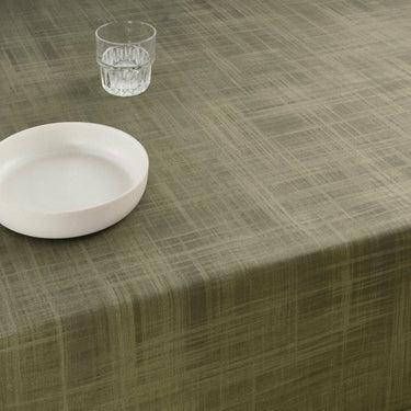 Belum vlekbestendig tafelkleed van hars liso olijf 150 x 150 cm