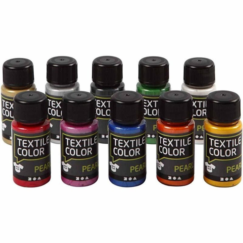 Afbeelding laden in galerijviewer, Creativ company https: www.cchobby.nl textielkleur-parelmoer-diverse-kleuren-10x50-ml-1-doos

