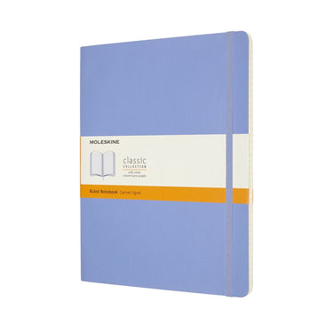 Moleskine classic notitieboek - extra large - softcover - gelinieerd - hortensia blauw