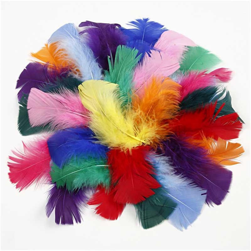 Afbeelding laden in galerijviewer, Creativ company https: www.cchobby.nl dons-afm-7-8-cm-ca-400-stuk-diverse-kleuren-50-gr-1-doos

