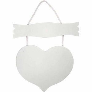 Creativ company cc mdf hart met bord 28x19 cm wit