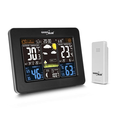 Greenblue weerstation dcf maanfase dcf alarm kleurenscherm gb523