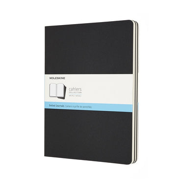 Moleskine cahier journals - extra large - gestippeld - zwart - set van 3