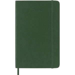Moleskine 12 maanden agenda - 2026 - wekelijks - pocket - zachte kaft - mirthe groen