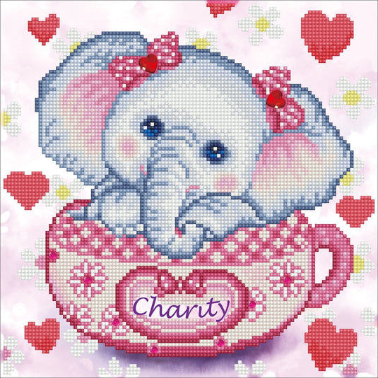 Diamond dotz® diamond dotz charity elephant - diamond painting - 7.756 dotz - 30x30 cm