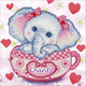 Diamond dotz® diamond dotz charity elephant - diamond painting - 7.756 dotz - 30x30 cm