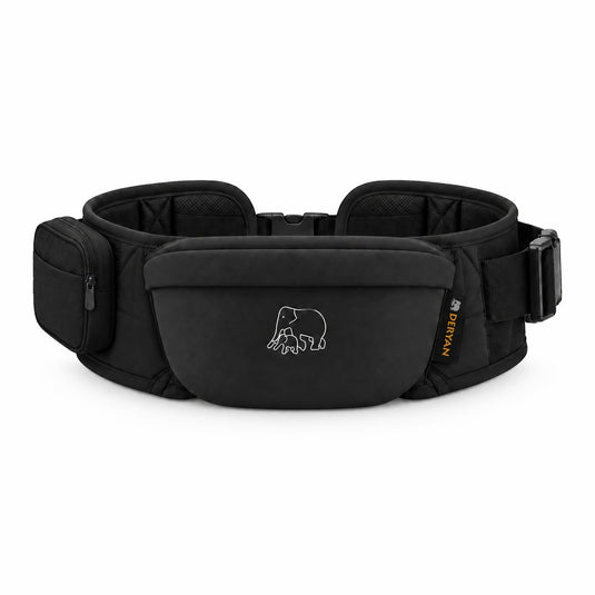Deryan pack basic heupdrager - baby peuter heupzitje - draagzak zwart