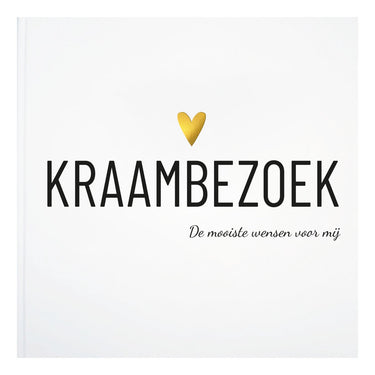 Lifestyle2love luxe kraambezoekboek - hét leukste kraamcadeau - bewaarboek voor wensen en herinneringen -