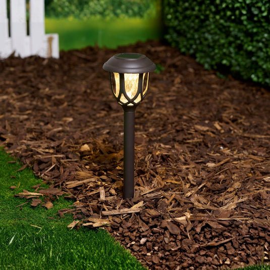 Grundig solar tuinverlichting - tuinlamp met grondspies - warm wit licht - ip44 - 6-8 uur brandtijd
