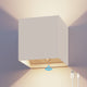 Calex volterra oplaadbare wandlamp kubus wit - oplaadbaar - up down tuinverlichting - warm wit licht - voor binnen en buiten - waterdicht - eenvoudige installatie - akku en draadloos - bewegingssensor
