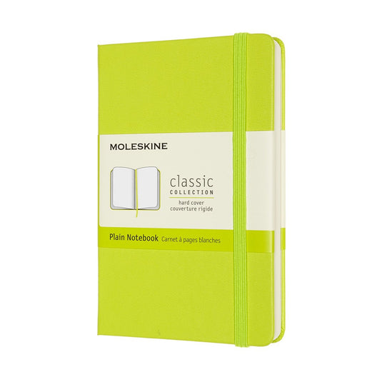 Moleskine classic notitieboek - pocket - hardcover - blanco - citroen groen