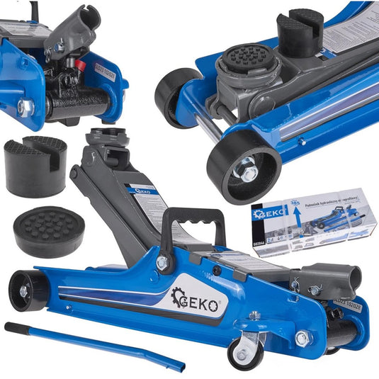Geko hydraulische krik - laag profiel - 2,5 ton - 85 mm minimum hoogte