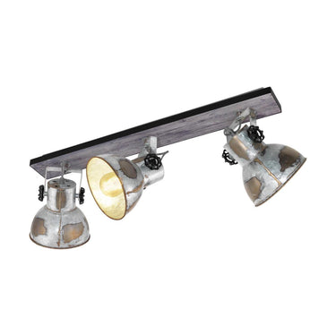 Eglo barnstaple - wandlamp - 3-lichts - e27 - bruin-patina zwart oud-zink-look
