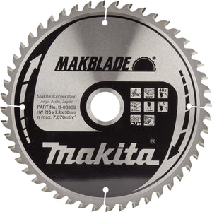 Makita b-08969 afkortzaagblad hout | makblade | 216 x 30 mm | 48-tands