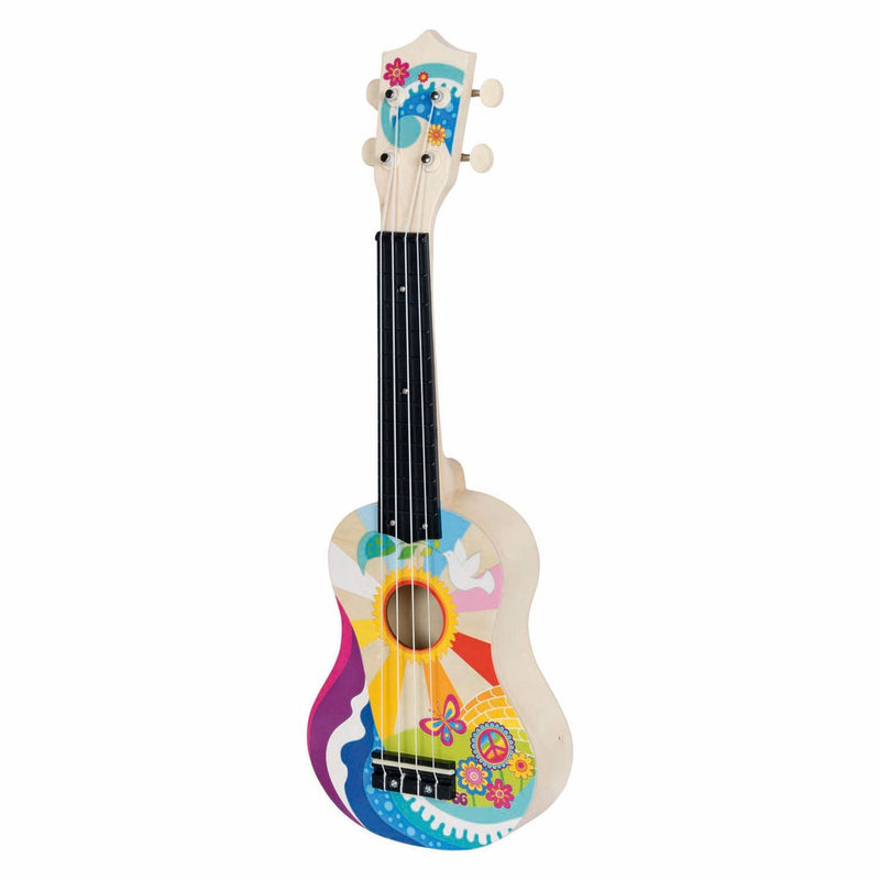 Afbeelding laden in galerijviewer, Goki houten ukelele flower power
