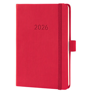 Sigel weekagenda 2026 conceptum - formaat a6 - rood - hardcover - si-c2665