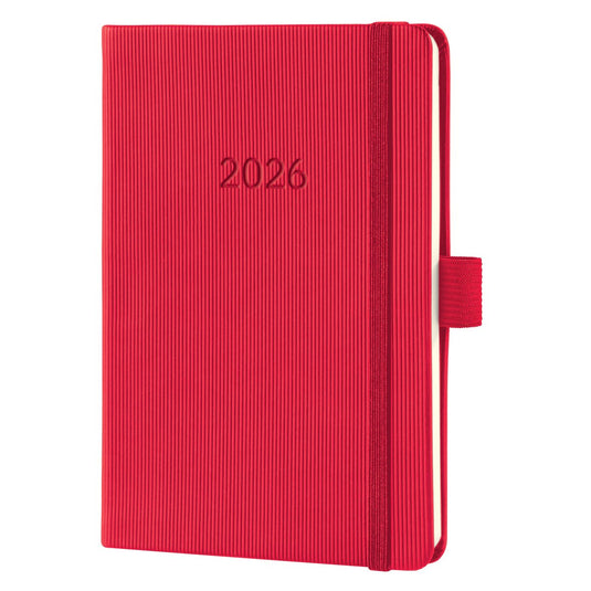 Sigel weekagenda 2026 conceptum - formaat a6 - rood - hardcover - si-c2665