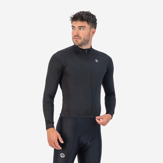 Rogelli core heren fietsshirt - lange mouw - 3 achterzakken - zwart