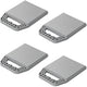 Proplus onderlegplaten - stapelbaar - met handvat - onderlegplaat caravan - set van 4 stuks - grijs