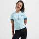 Rogelli modesta fietsshirt dames - korte mouwen - wielershirt - lichtblauw - maat l