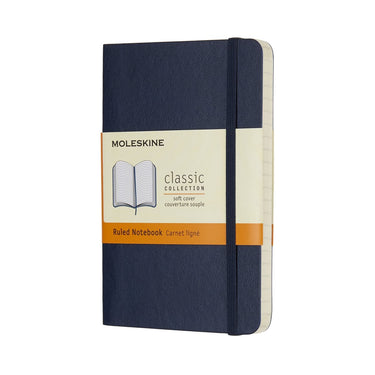 Moleskine classic notitieboek - pocket - softcover - gelinieerd - saffier blauw