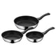 Wmf 3-delige gecoate koekenpan met handvat - pannenset non-stick - diameters 20 24 28 cm - zilver zwart