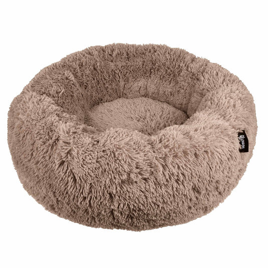 District 70 fuzz donut hondenmand – mocca - large ø 80 cm