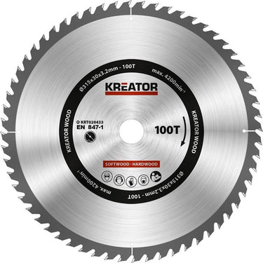 Kreator krt020433 zaagblad hout - 315mm100t