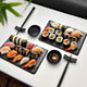 Mikamax sushi set - voor 2 personen - incl. sushi stokjes borden - geniet van authentieke sushi-ervaring - zwart - sushi accessoires - sushi servies - chopsticks - eetstokjes