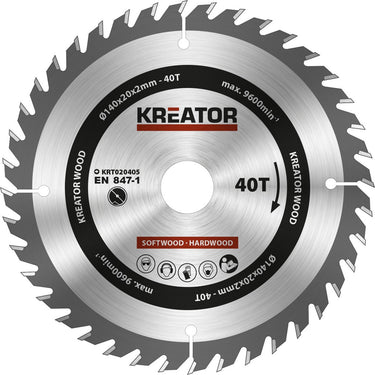 Kreator - krt020405 - cirkelzaagblad - 140mm40t