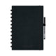 Correctbook a4 uitwisbaar notitieboek – ink black kunstleer hardcover – blanco – herbruikbaar schrift – inclusief pen wisdoekje – aanvulbaar met extra pagina’s