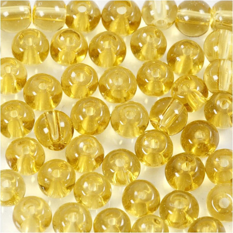 Afbeelding laden in galerijviewer, Creativ company https: www.cchobby.nl glas-kralen-d-4-mm-gatgrootte-1-mm-geel-45-stuk-1-doos
