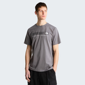 The north face m bracket logo regular ss tee heren outdoorshirt - smoked pearl