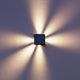 Calex altamura solar wandlamp - tuinverlichting op zonne-energie - buitenlamp met dag nacht sensor - warm wit licht - zwart