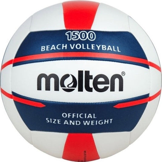 Molten v5b1500 beachvolleybal - wit blauw rood | maat: 5